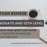 Rajasthan CET 12th level previous year question paper