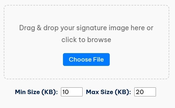 Free online Signature Resize in KB